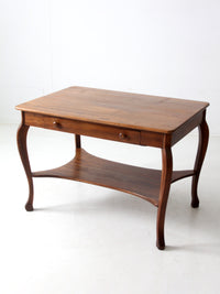 antique library table