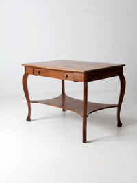 antique library table