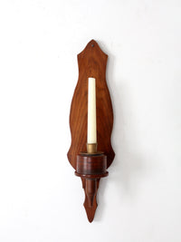 vintage wooden candle sconce
