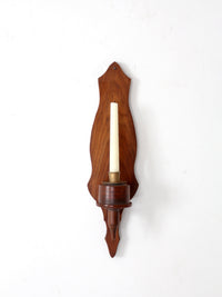 vintage wooden candle sconce
