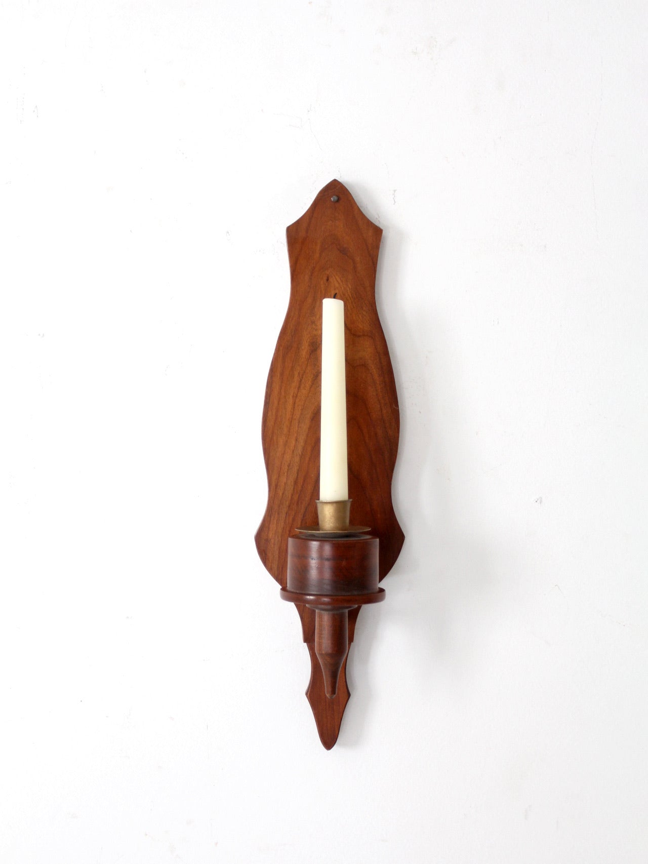 vintage wooden candle sconce