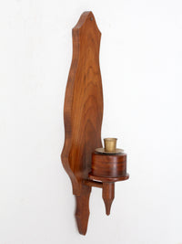 vintage wooden candle sconce
