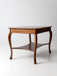 antique library table