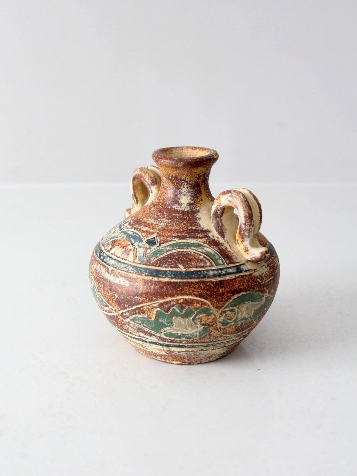 vintage two-handled vase