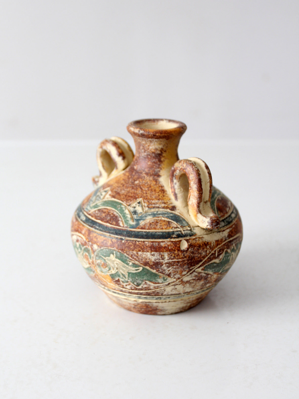 vintage two-handled vase