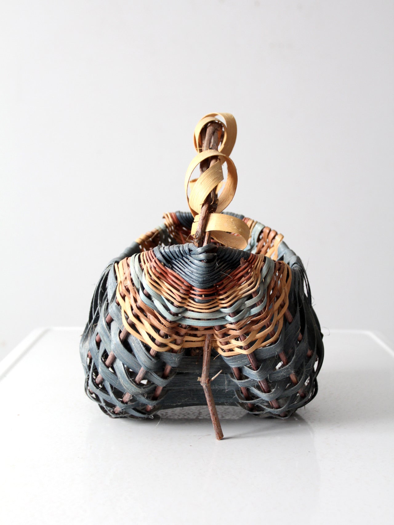 vintage handmade buttocks basket