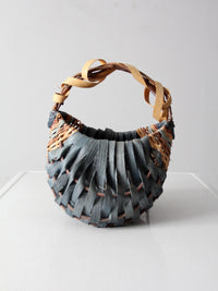 vintage handmade buttocks basket