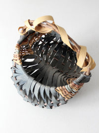 vintage handmade buttocks basket