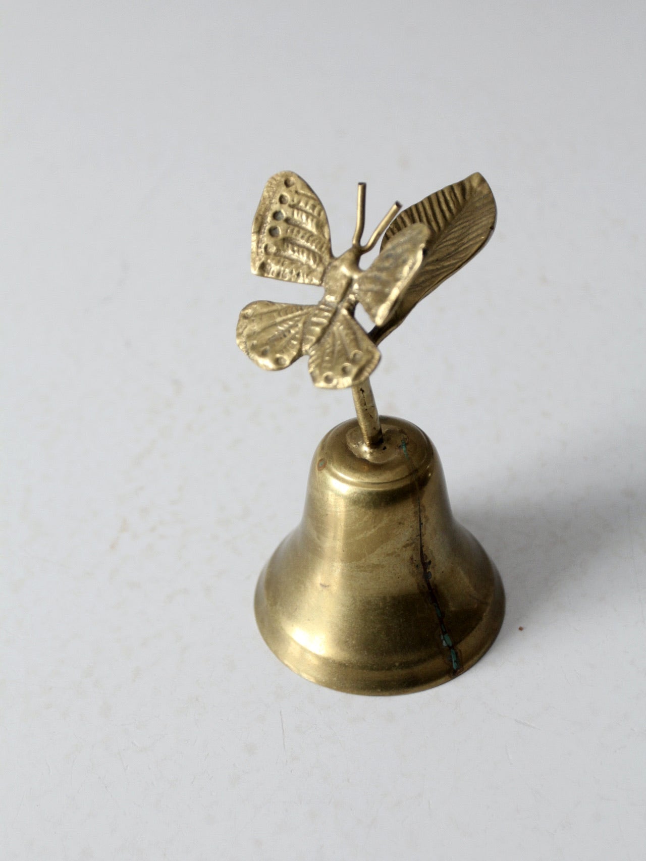 vintage brass butterfly bell