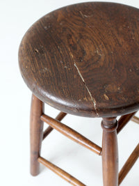 antique turned leg wood stool