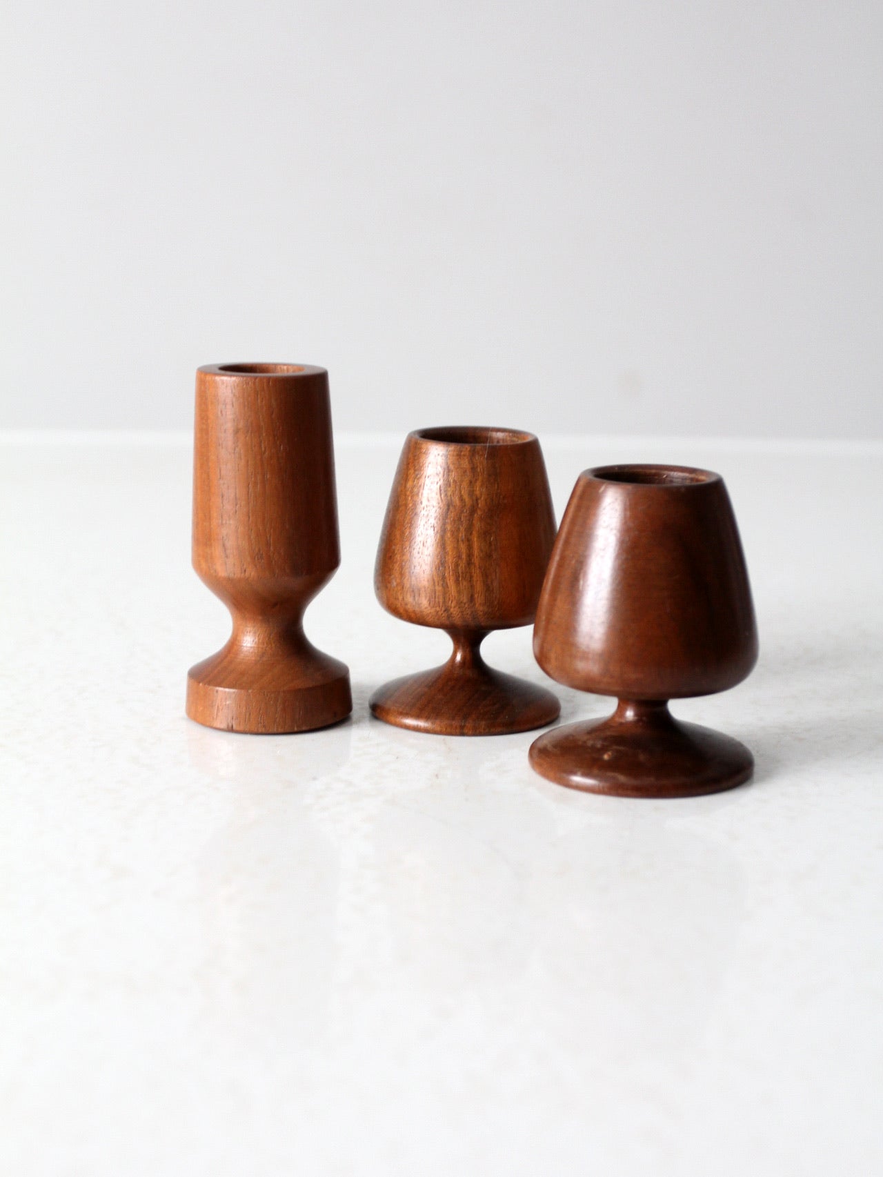 vintage handmade wood vessels set
