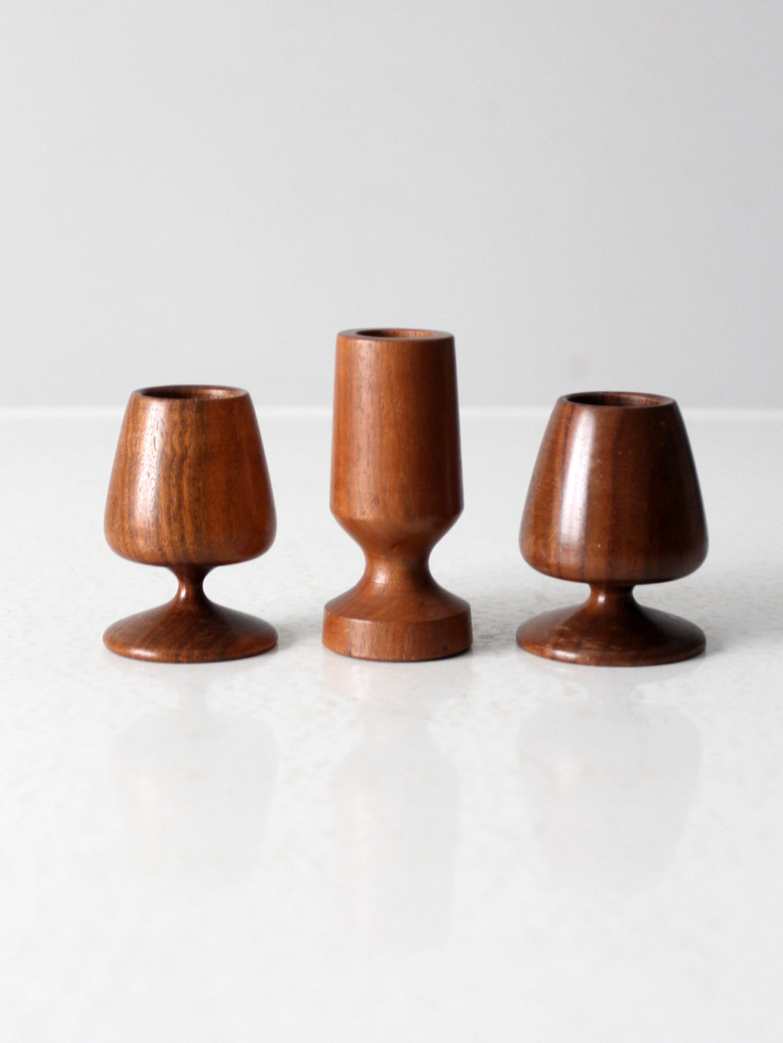 vintage handmade wood vessels set