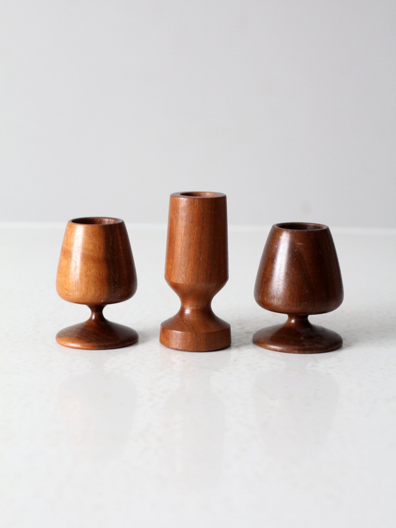 vintage handmade wood vessels set