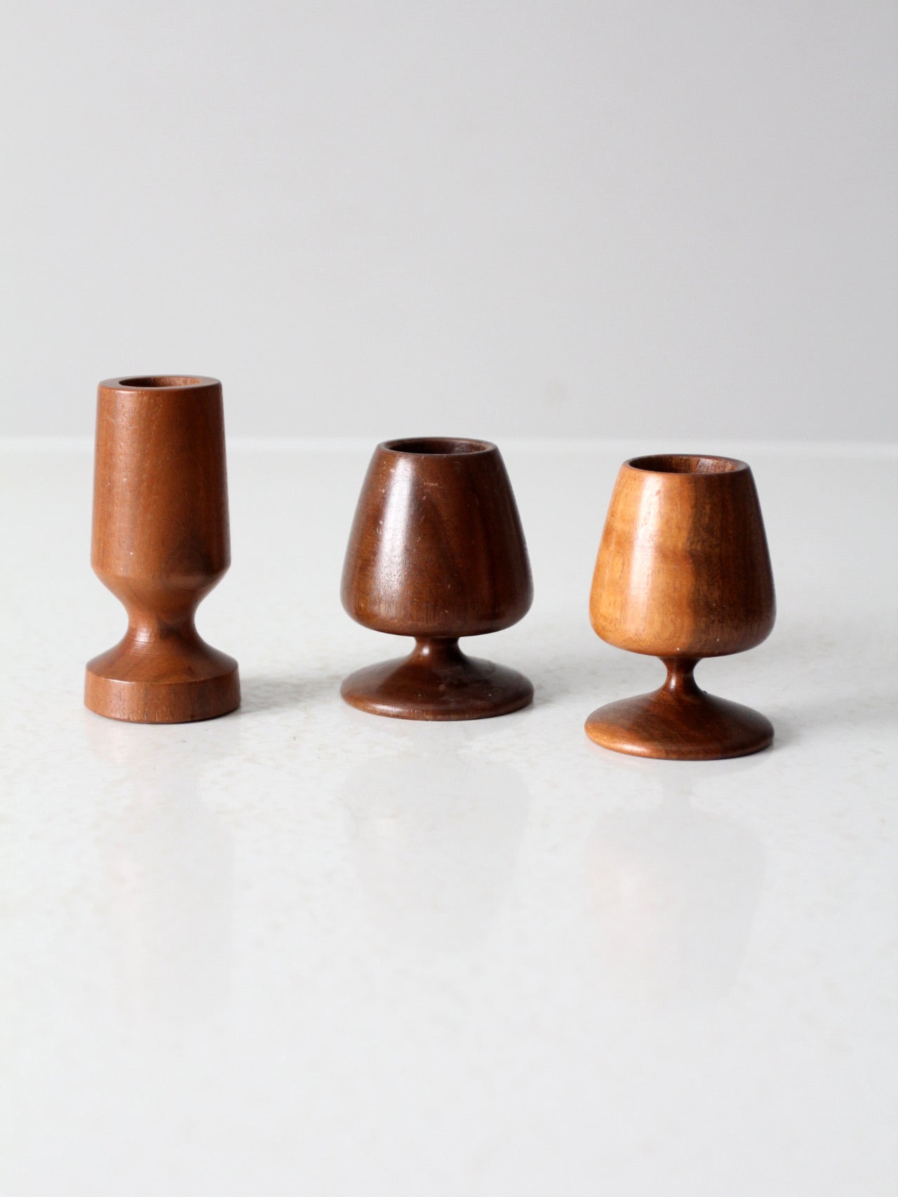 vintage handmade wood vessels set