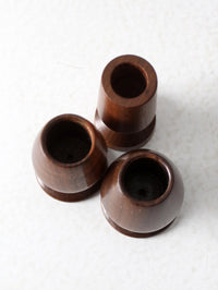 vintage handmade wood vessels set
