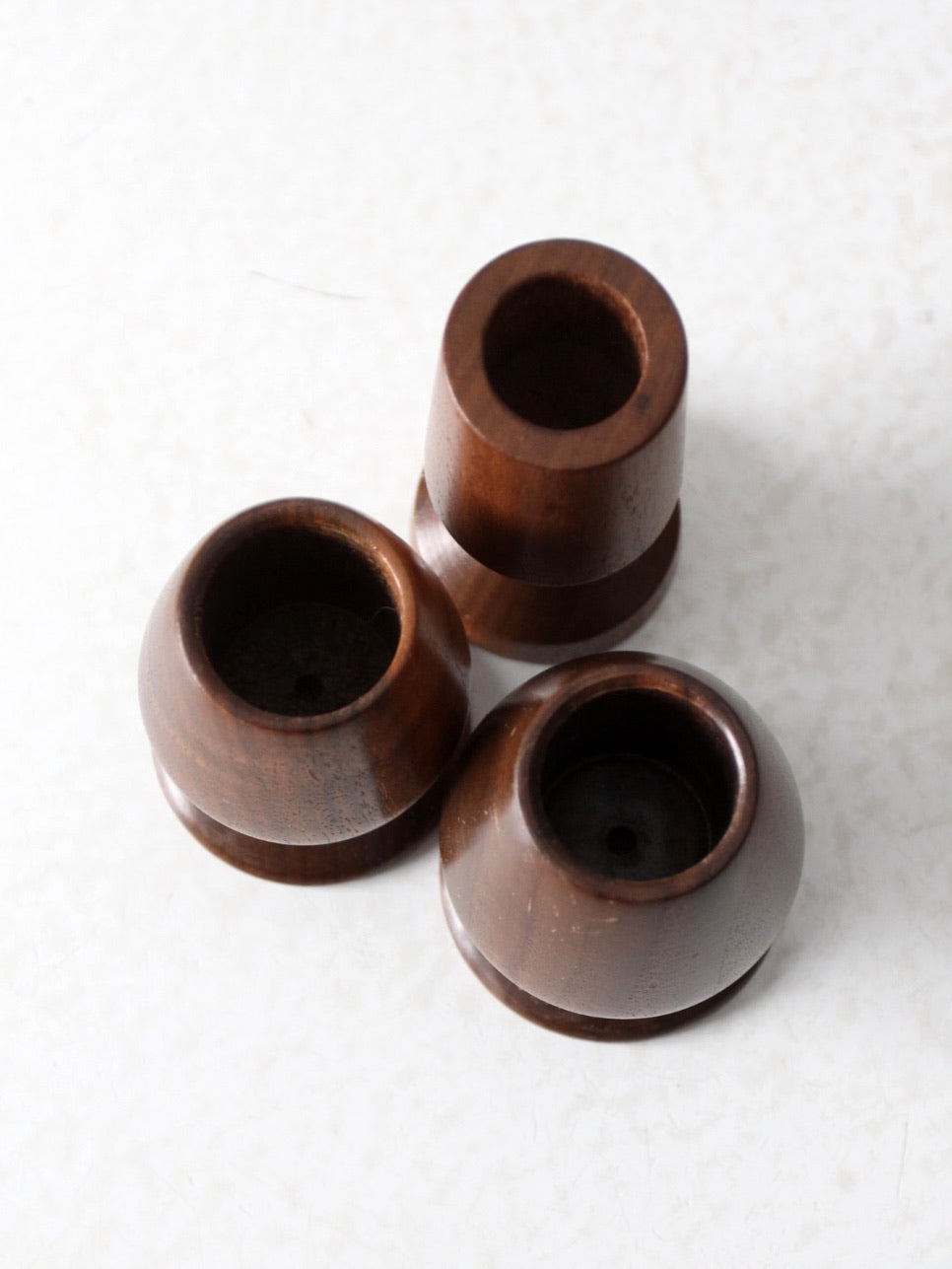 vintage handmade wood vessels set