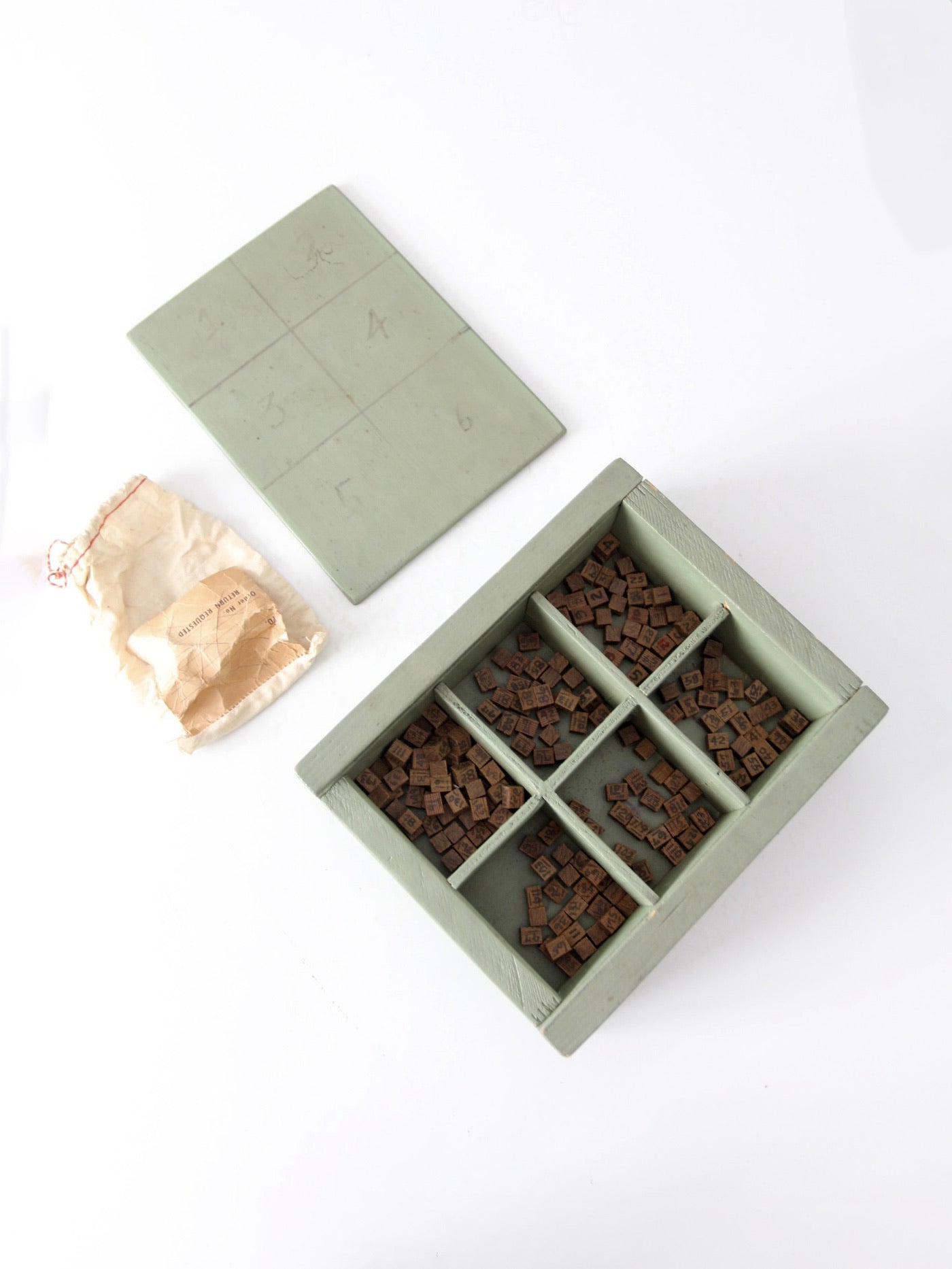 antique wooden number game