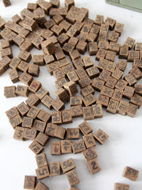 antique wooden number game