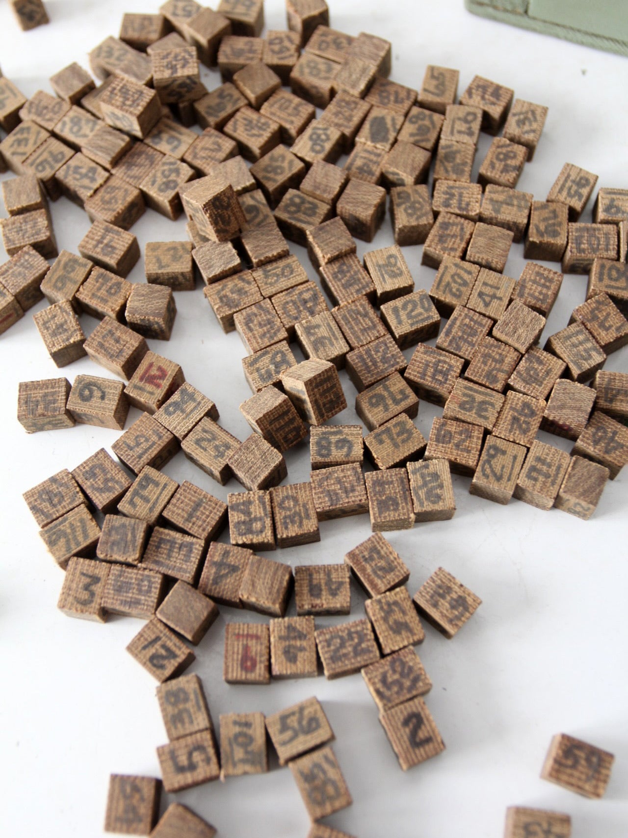 antique wooden number game
