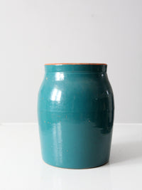 vintage hand-painted stoneware cookie jar vase