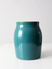 vintage hand-painted stoneware cookie jar vase
