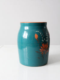vintage hand-painted stoneware cookie jar vase