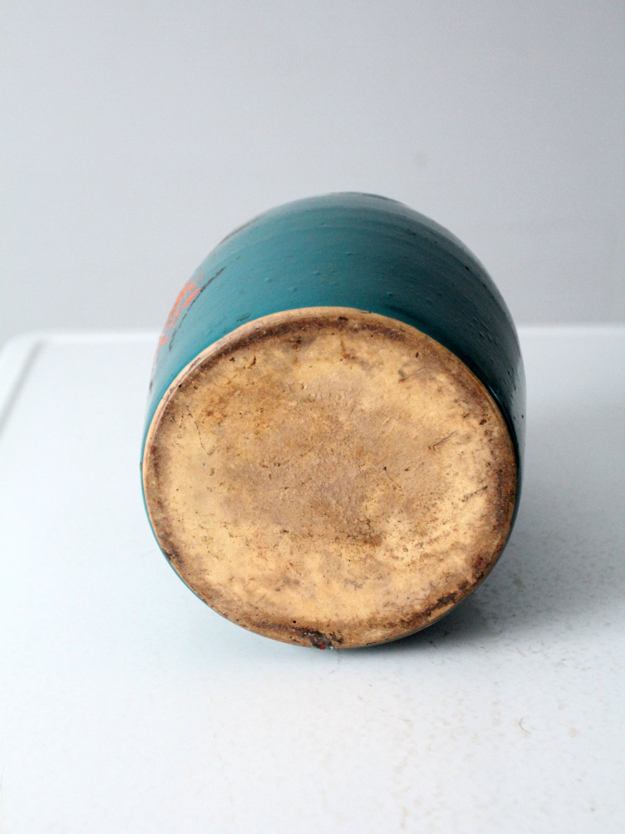 vintage hand-painted stoneware cookie jar vase