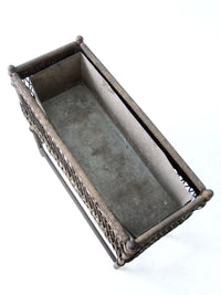 antique wicker planter stand