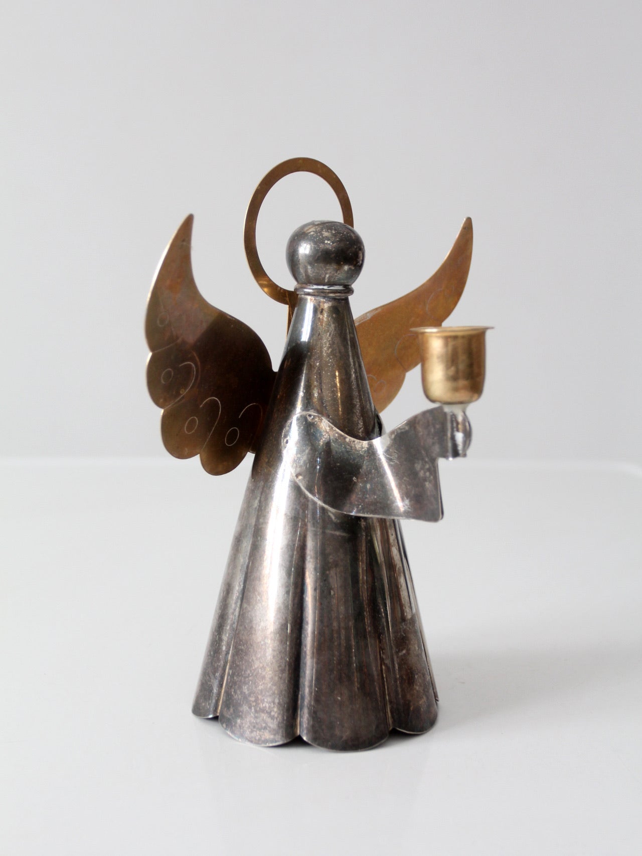 vintage angel candlestick holder
