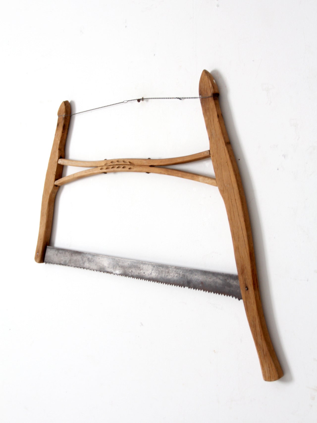 antique primitive buck saw