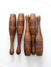 antique wooden skittles set of 5
