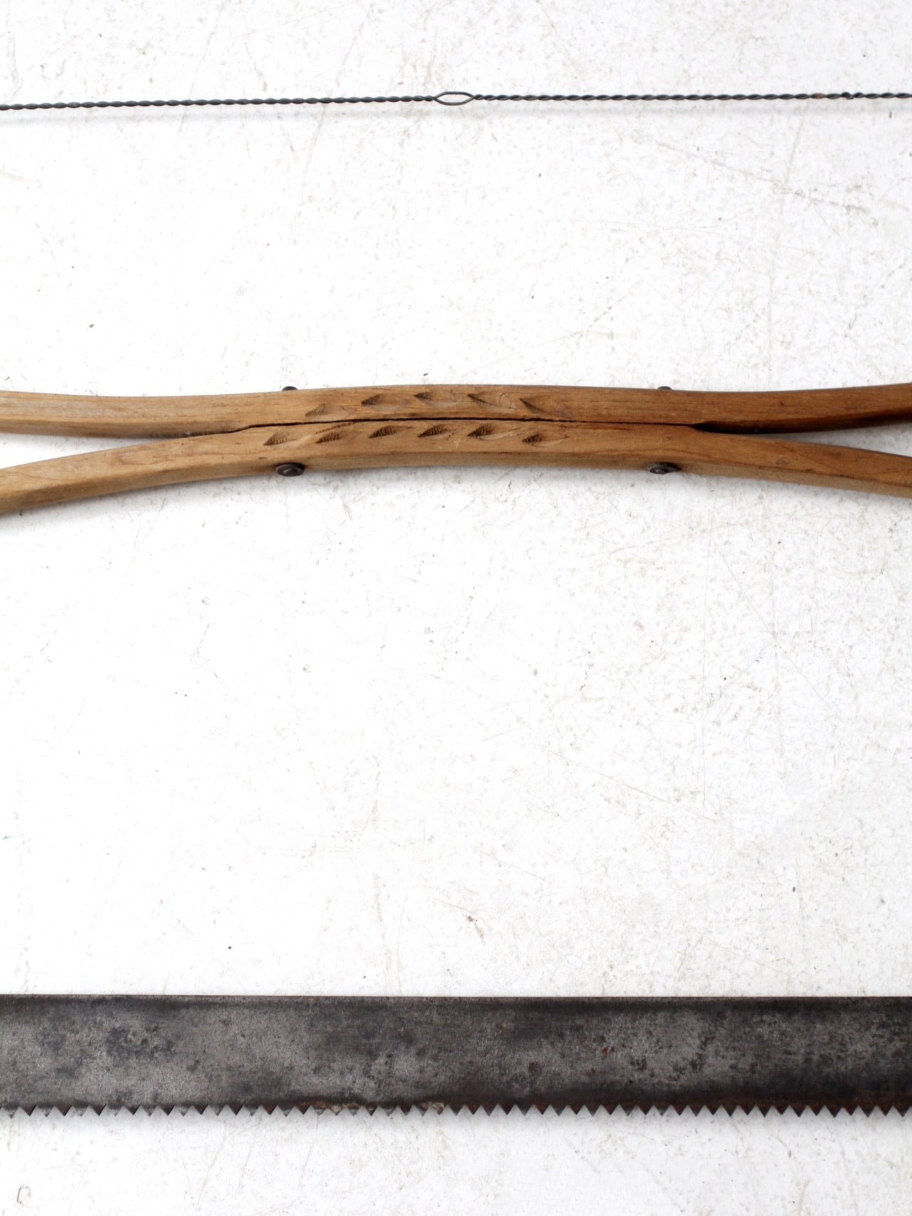 antique primitive buck saw