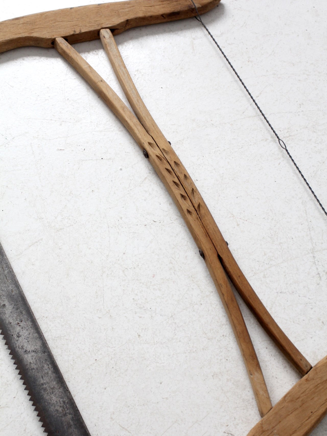 antique primitive buck saw