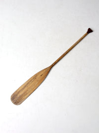 vintage wooden canoe paddle