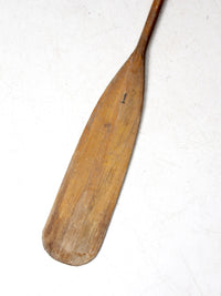 vintage wooden canoe paddle