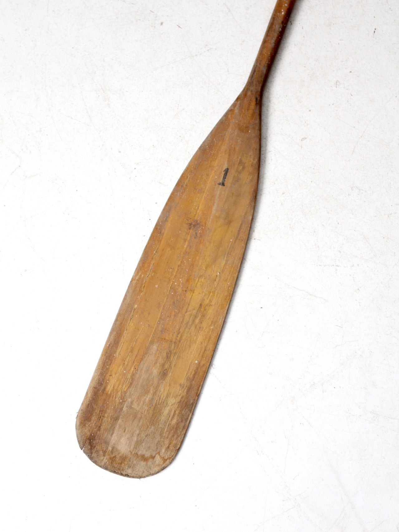 vintage wooden canoe paddle