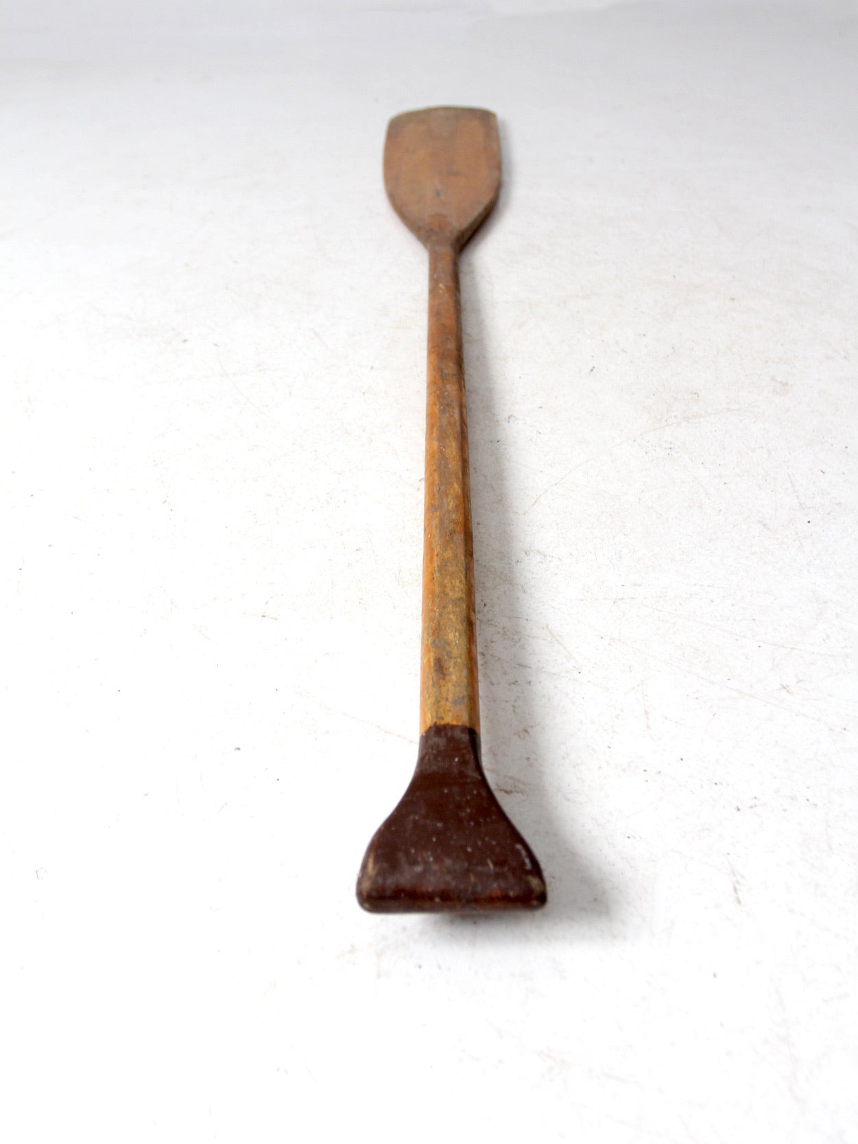 vintage wooden canoe paddle