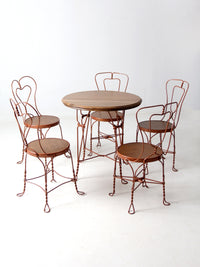 vintage ice cream parlor table and chairs