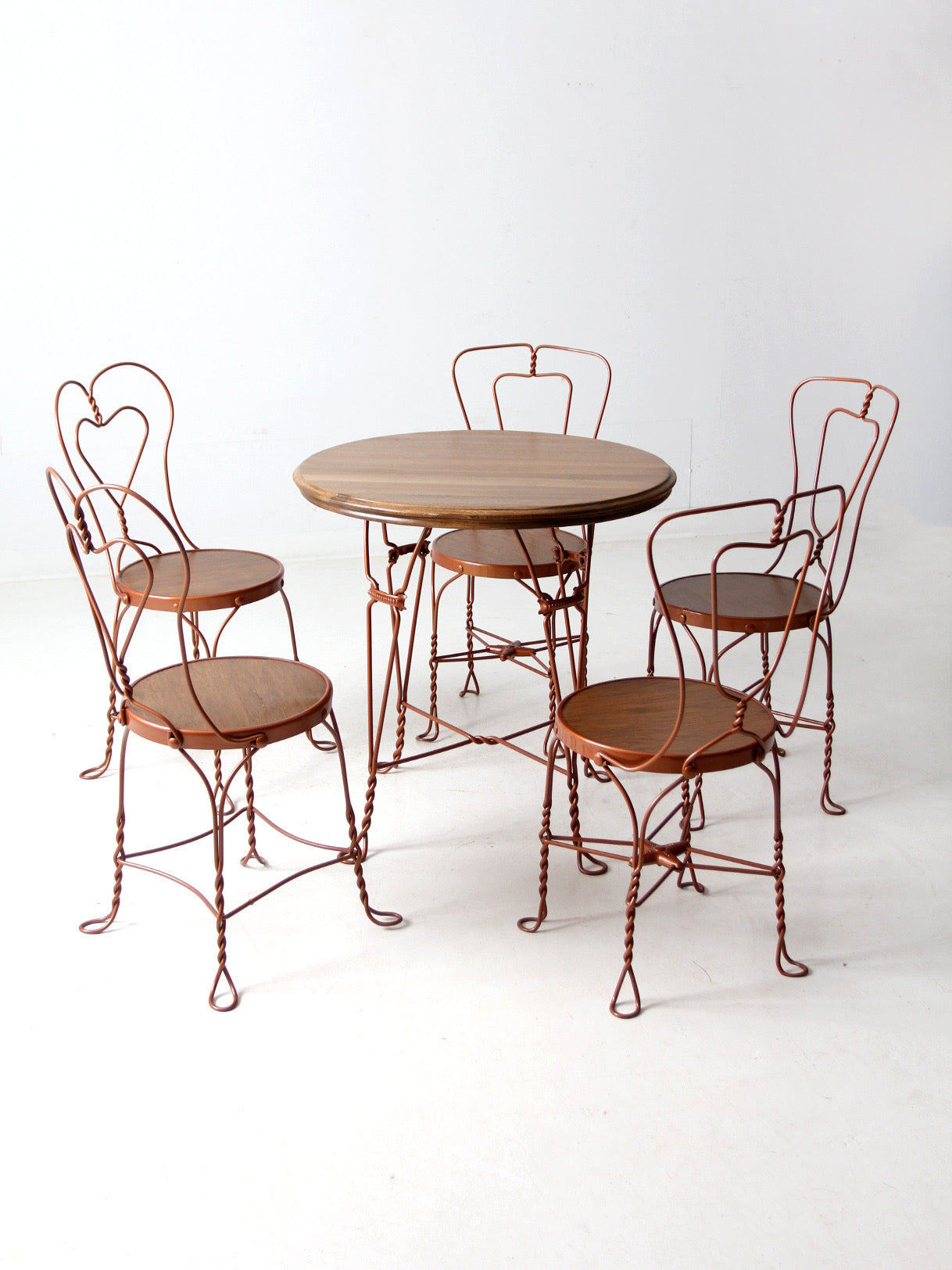 vintage ice cream parlor table and chairs