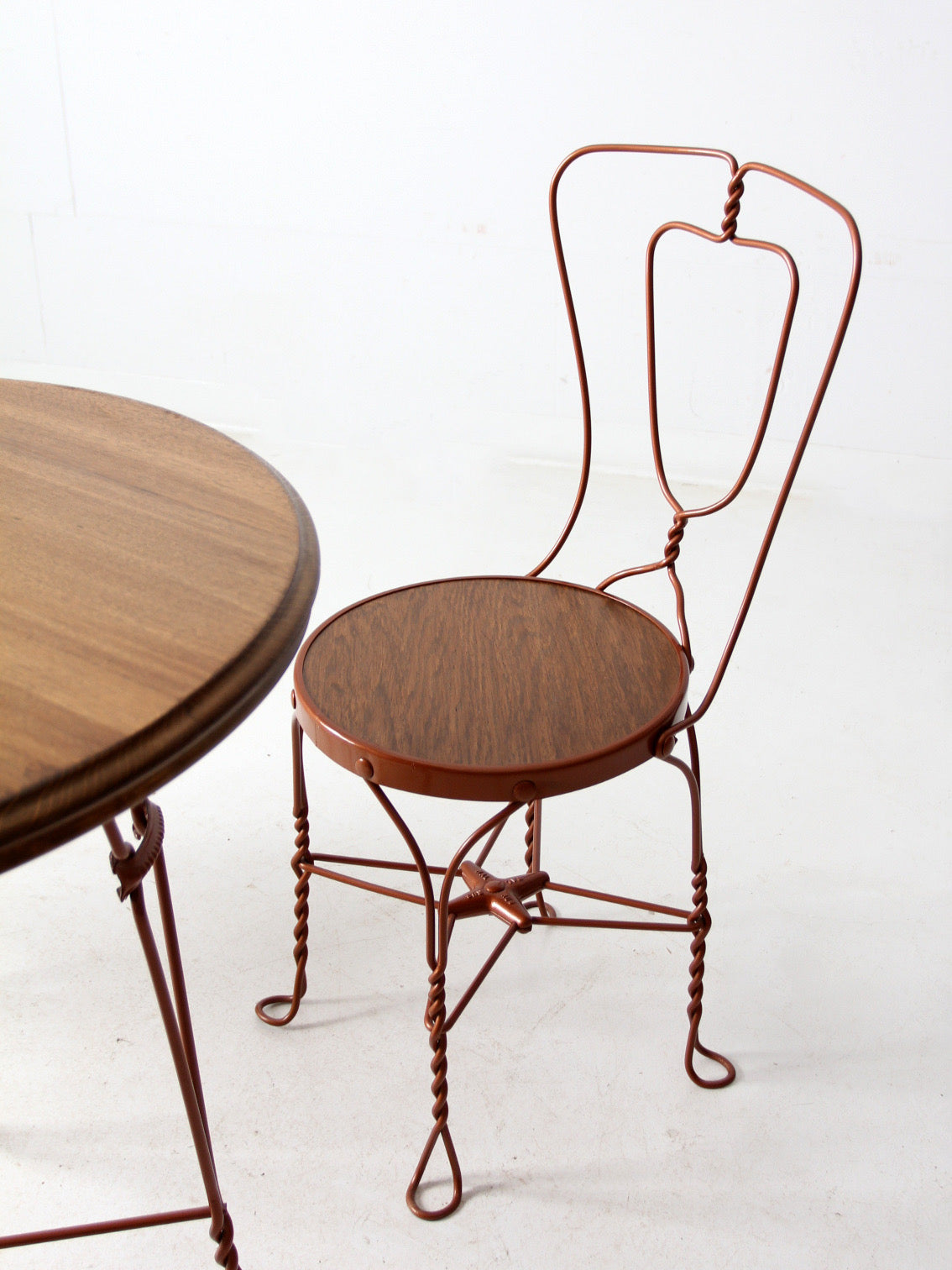 vintage ice cream parlor table and chairs