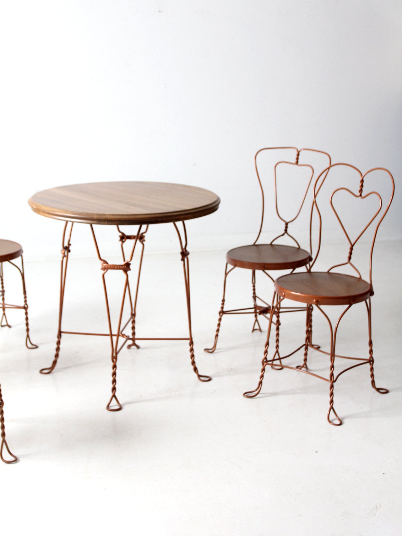 vintage ice cream parlor table and chairs