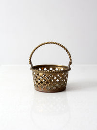 vintage brass basket