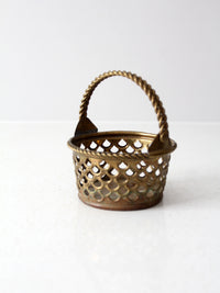 vintage brass basket