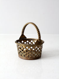 vintage brass basket