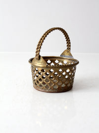 vintage brass basket