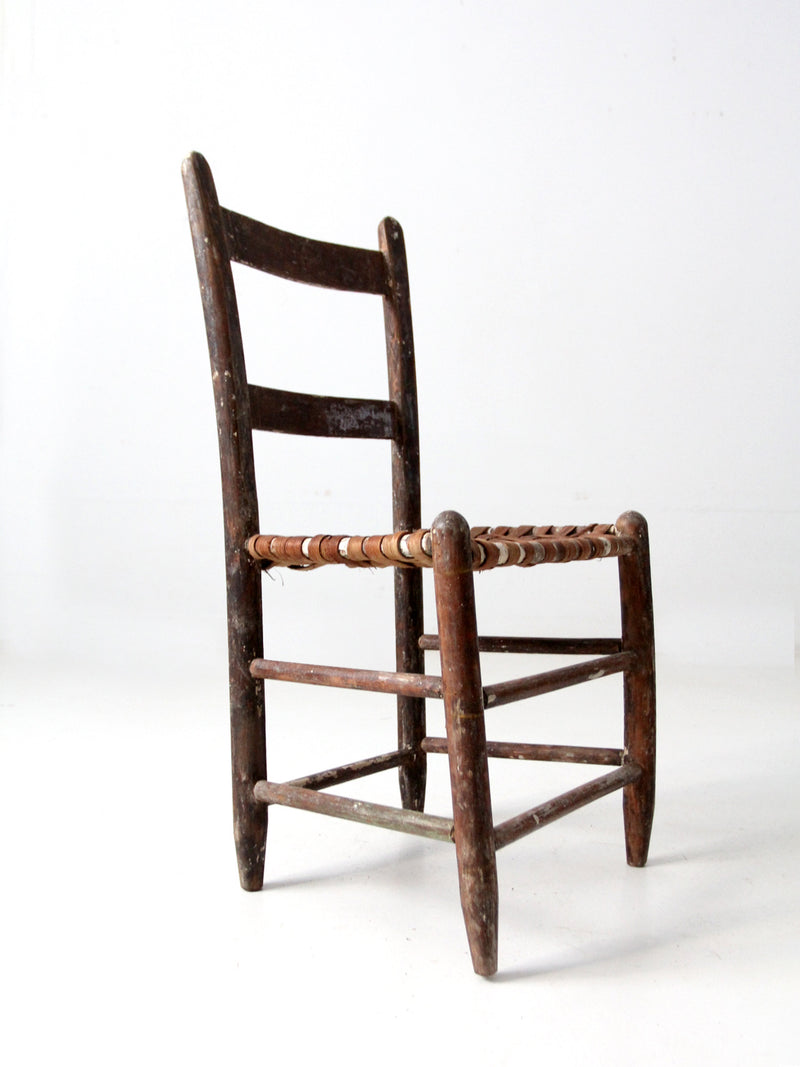 antique spilt weave chair