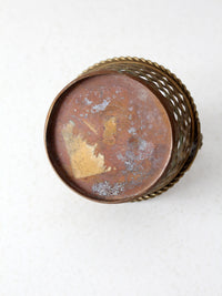 vintage brass basket