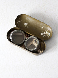 vintage 1940's Wilson goggles with case