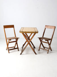 vintage Van Stokkum folding table and chairs set