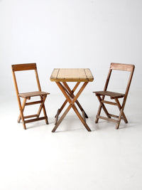 vintage Van Stokkum folding table and chairs set